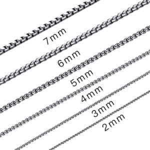 20-Inch Men's 2mm Stainless Steel Chain Necklace for Pendants – Durable and Stylish Jewelry