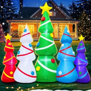 6.5FT Colorful Christmas Inflatable Yard Decoration - Festive Outdoor Holiday Cheer!