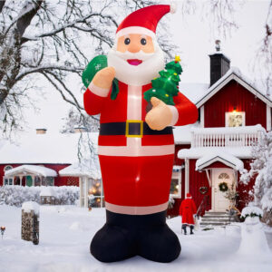 14FT Inflatable Santa Claus - Eye-Catching Outdoor Christmas Decoration for Holiday Cheer