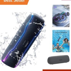 Ultimate Waterproof Portable Bluetooth Speaker with Colorful Flashing Lights for the Best Wireless Audio Experience