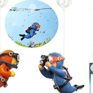 Buy 2-Pack Little Diver Floating Fish Tank Decorations – Stylish Aquarium Decor (Style B)