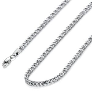 Men's 22-Inch 3MM Stainless Steel Curb Chain Necklace - Stylish Biker Punk Accessory