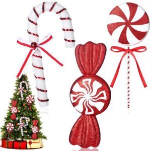 Extra Large 12-Inch Foam Candy Ornaments - Set of 6 Giant Candy Canes for Festive Holiday Decoration