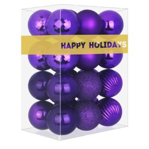 24-Piece Shatterproof Christmas Ball Ornaments for Stunning Holiday Tree Decorations