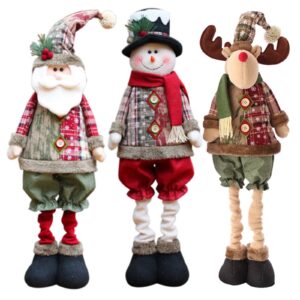 30-Inch Plush Christmas Figurine with Telescopic Spring Legs - Ideal Holiday Gift for Kids