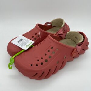 Shop Men's Crocs Echo Slip-On Clogs in Hot Blush Red - Size 10 (Model 207937-6XJ) for Ultimate Casual Comfort