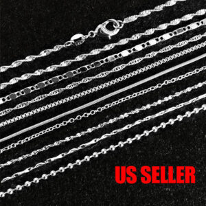 Shop 925 Silver Plated Snake Chain Necklaces for Women - 9 Chic Designs in 16", 18", 20", 22", and 24" Lengths