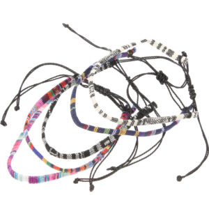 Shop Stylish 5-Pack Bohemian Fabric Bracelets for Men and Women - Unique Ankle Jewelry