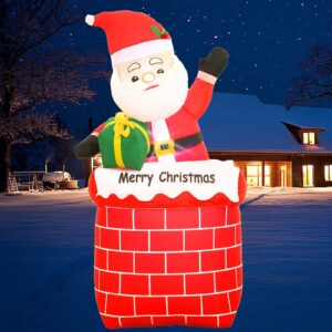 5 Ft Inflatable Santa Claus for Outdoor Christmas Decor - Perfect Holiday Decoration