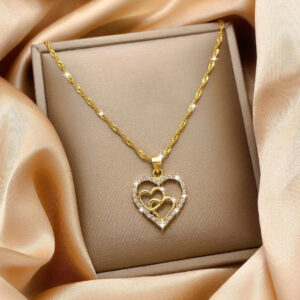 Shop Our New Collection: 18K Gold Plated Stainless Steel Heart Pendant Necklace for Women