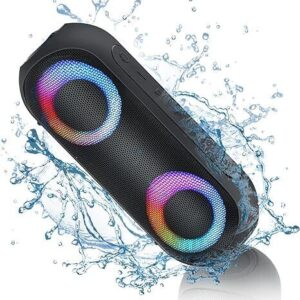 NOTABRICK 30W Waterproof Bluetooth Speakers: Portable Wireless Sound System in Black for Ultimate Audio Experience