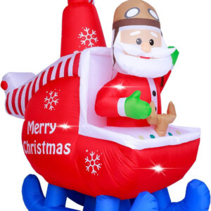 6-Foot LED Christmas Inflatable Santa Claus - Perfect for Indoor & Outdoor Holiday Decor