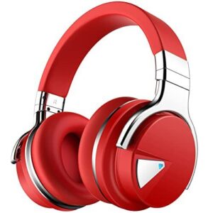 Silensys E7 Red Edition: Active Noise Cancelling Bluetooth Headphones for Superior Sound Experience