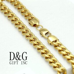 Buy the 24" Gold Stainless Steel Cuban Curb Chain Necklace for Men & Women - Ideal Gift with Included Box