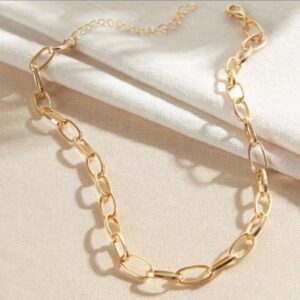 Stylish Gold and Silver Chunky Stainless Steel Chain Choker Necklace for Women - Elegant Accessory for Every Occasion