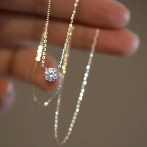 Elegant Shiny Zircon Pendant Necklace for Women - Ideal Clavicle Chain Jewelry Gift for Girls