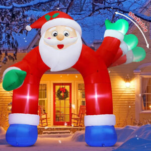 11.8 FT Inflatable Christmas Santa Claus Arch - Perfect Holiday Hand-Blown Decoration