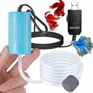 Adjustable USB Mini Aquarium Air Pump for 5-Gallon Aquariums and Decorations – Enhance Your Aquatic Environment