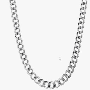 Stylish and Durable 5mm Italian Solid Curb Cuban Link Chain Necklace for Men