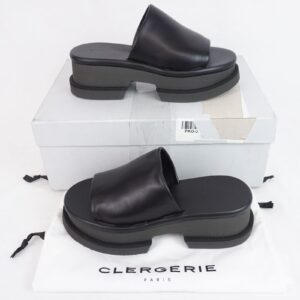 Clergerie Faith Open Toe Platform Sandals for Women - Black IT Size 39.5 | Stylish Footwear for Comfort and Elegance