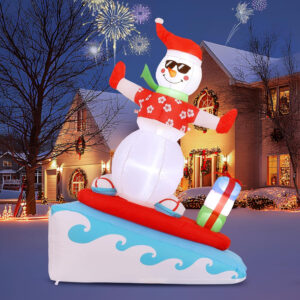 Buy a 6FT Inflatable Snowman with LED Lights - Perfect Outdoor Christmas Decoration for Holiday Cheer