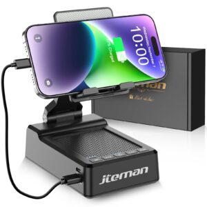 Adjustable Cell Phone Stand with Bluetooth Speaker & Charging: Ideal Gift for Men and Women