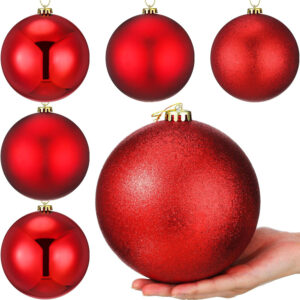 6 Pieces Large 6" Christmas Balls Christmas Tree Decoration Ornaments Shatterpro