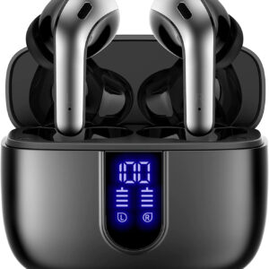 Bluetooth Headphones True Wireless Earbuds 60H Playback LED Power Display Earpho