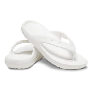 Crocs Classic Flip Flop V2 209402-100 Sandal White Summer Shoes Mens Size 13 NEW