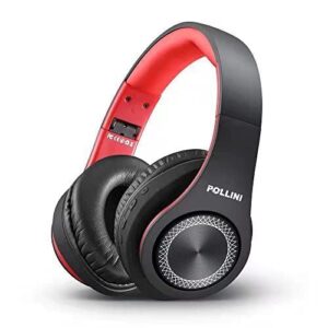 Bluetooth Headphones Wireless, pollini 40H Playtime Foldable Over Ear Headphones