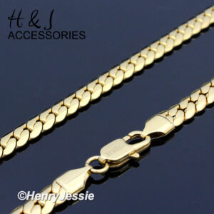 18-40"MEN 316L Stainless Steel 6mm Gold Plated Miami Cuban Curb Necklace*155