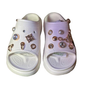 NEW CROCS CRUSH MIDSUMMER SLIDE CHALK WHITE