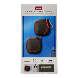 ION Magnet Rocker Portable Bluetooth Speakers, Quick Mount Magnets (2 Pack)