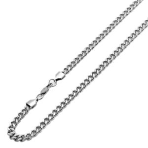 Men's 7mm Stainless Steel Chain Necklaces Cuban Link Curb Chain / Gift box