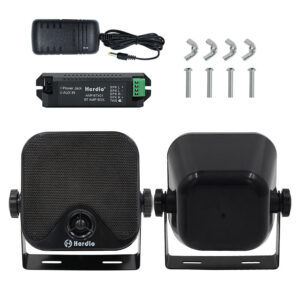 2*Herdio Marine Bluetooth Outdoor Speakers Waterproof Heavy Duty Wall Mount Boat