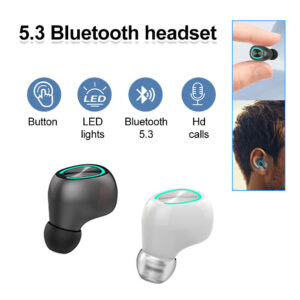 Mini Bluetooth Earphones Wireless In Ear Stereo Sport Earbuds With Mic Handsfree