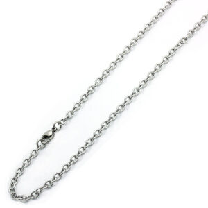 Men Women 4mm Stainless Steel Chain Necklaces Cable Link Chain / Free Gift Box