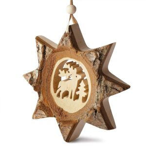 Wood Christmas Ornaments, Rustic Holiday Decor, Deer Christmas Decorations