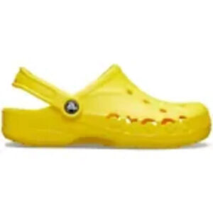 Crocs Baya Clogs Unisex Adults M6/W8 Yellow Lemon Citron Waterproof Casual Shoes