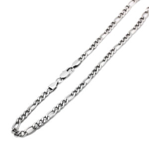 Men Women 5.5mm Stainless Steel Necklaces Figaro Link Chain / Free Gift Box